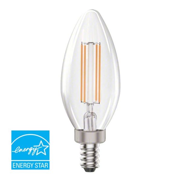 24 Pack - EarthTronics Filament Candle E12 Dimmable 40W Warm White LED 